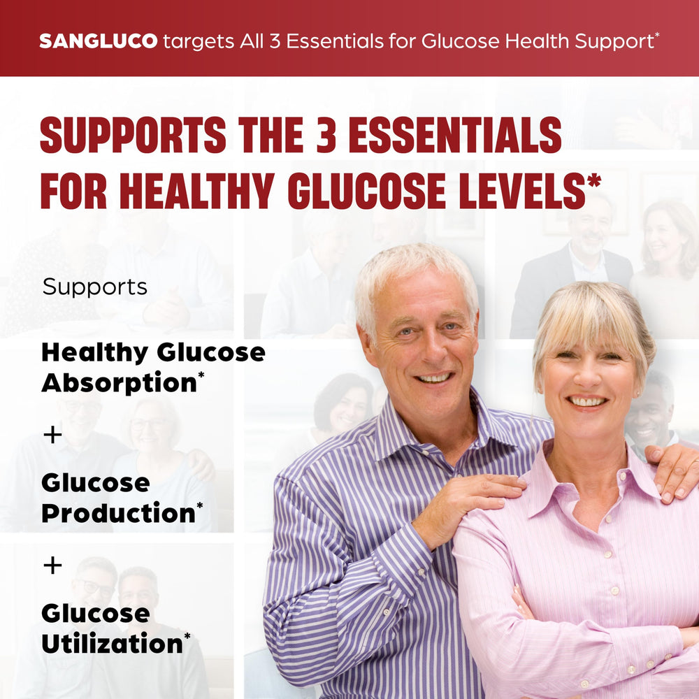 Close-up of Sandhu's Sangluco capsules for easy daily dosing.