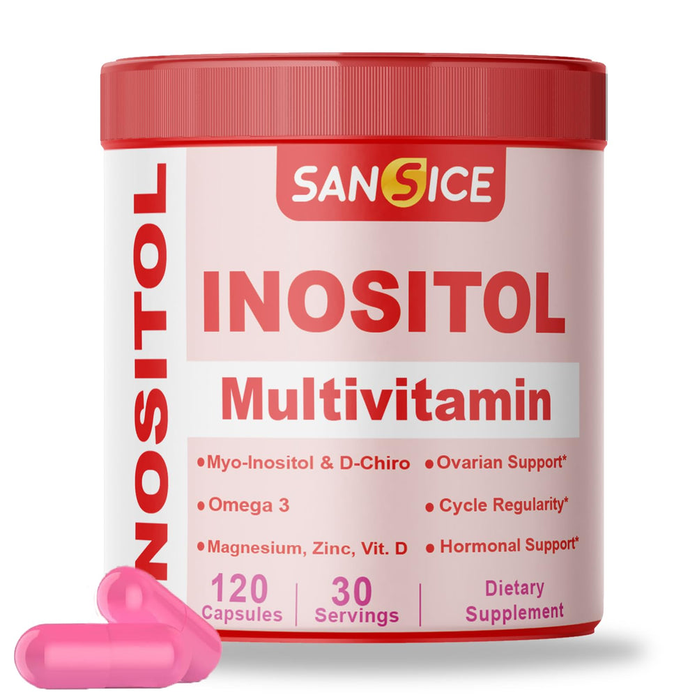 SANSICE Myo-Inositol bottle front for daily wellness support.
