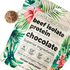 Santa Cruz Paleo Beef Isolate Chocolate used in baking recipes