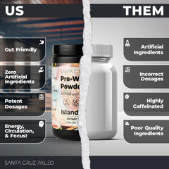 Santa Cruz Paleo Island Punch mixing action highlighting easy preparation.