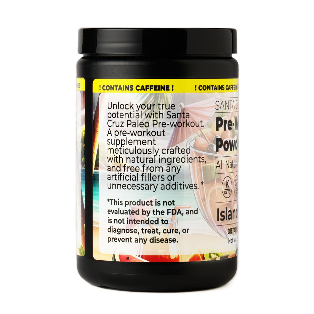 Compact packaging emphasizing keto-friendly, sugar-free pre workout option.