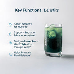 Santo Remedio Hydration Plus greens and fiber scoop ready for daily gut support.