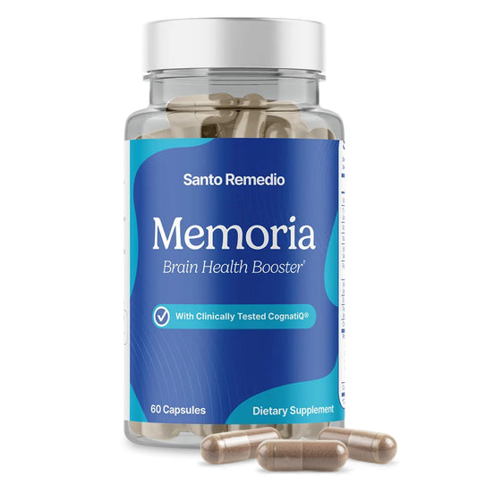 Santo Remedio Memoria bottle front with CognatiQ for focus support