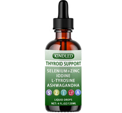 Sapurais Kindled Thyroid Drops bottle with label for convenient daily use.