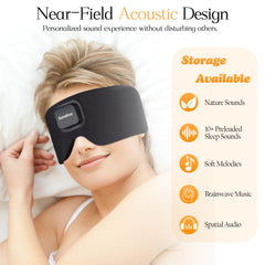 Sarelina sleep mask built-in speakers deliver immersive audio with reduced leakage