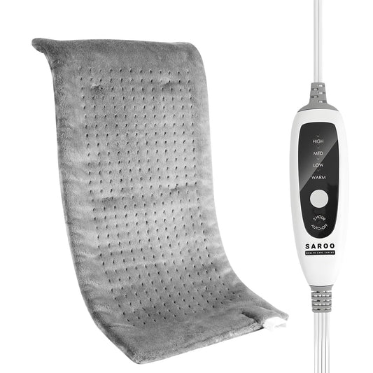 SAROO 4lb weighted heating pad on back offering soothing warmth