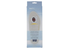 SAS Cool Step footbed with O2 Airflow cover reduces friction and heat.
