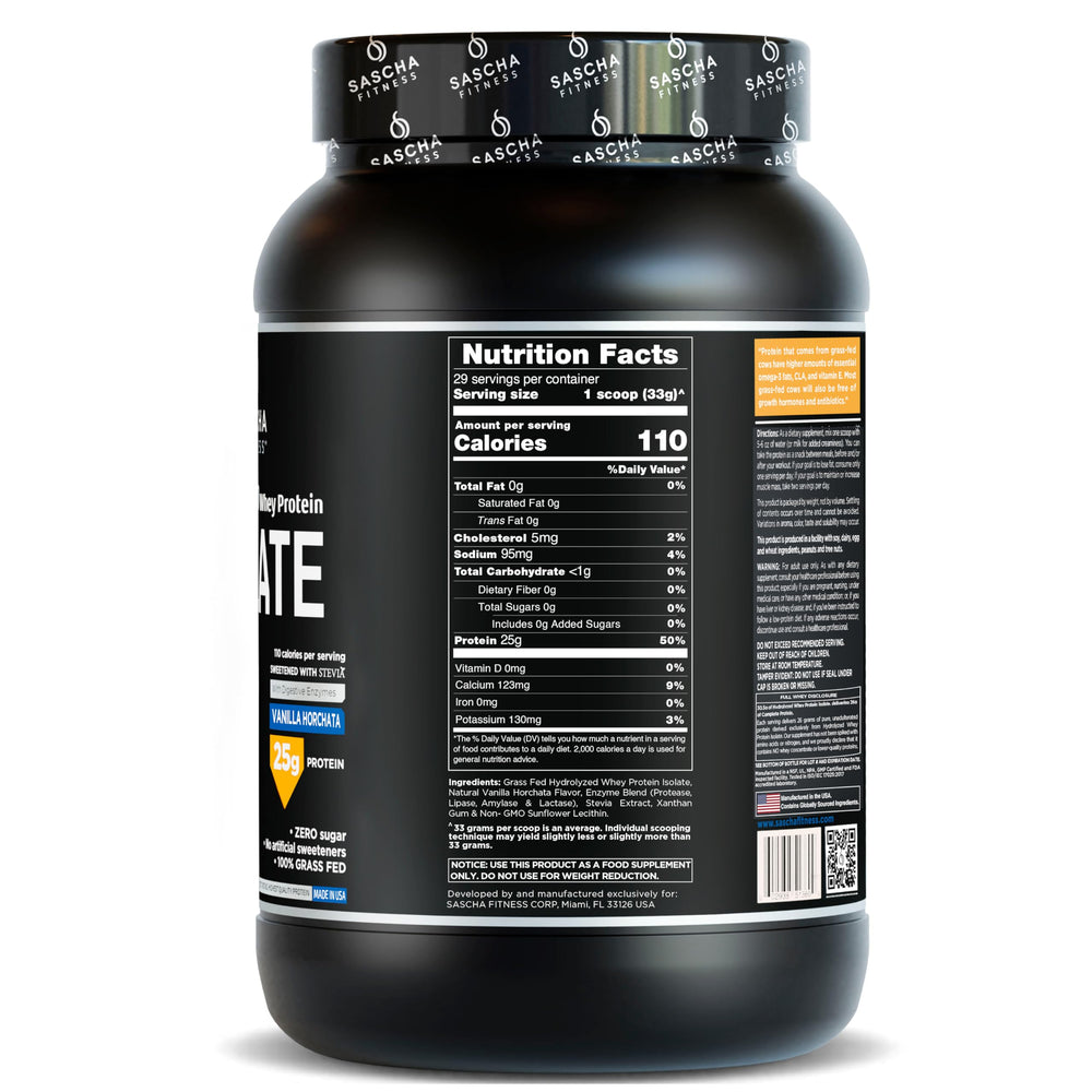 SASCHA FITNESS powder being stirred with visible digestive enzymes for smoother digestion.