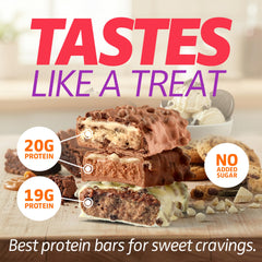 SATISFY YOUR CRAVE Crave Bars white chocolate cookies & cream close-up, satisfying energy boost.