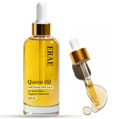 Savari Erae Queen Oil bottle close-up showing silky texture for dry skin nourishment
