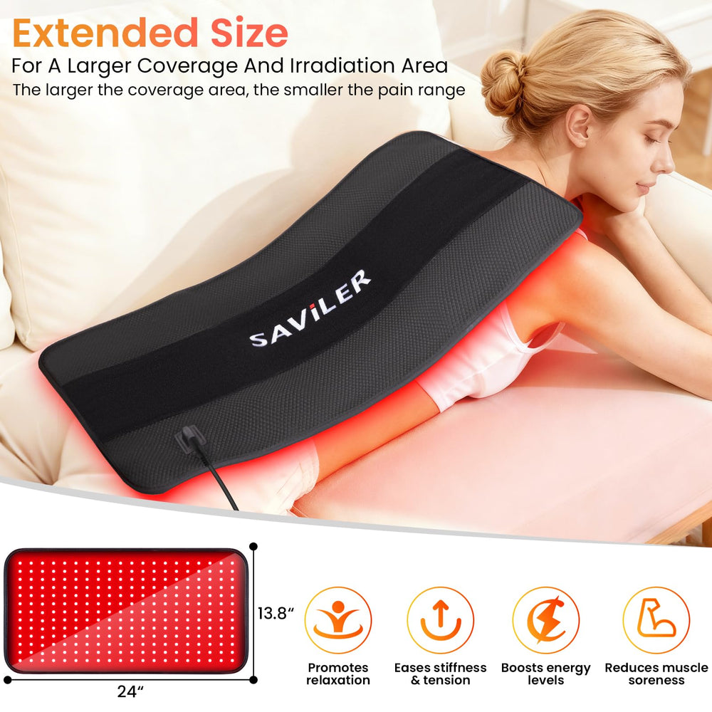 SAVILER red light pad on shoulder helps ease tension and promote comfort