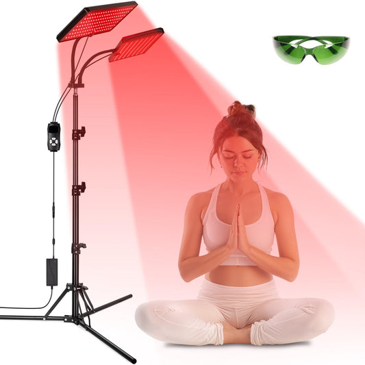 SAVILER red light therapy lamp front view for at-home skincare sessions