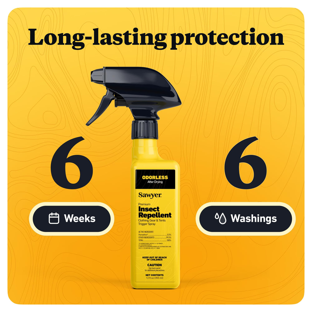 Sawyer Permethrin-treated clothing providing odorless protection during outdoor activities