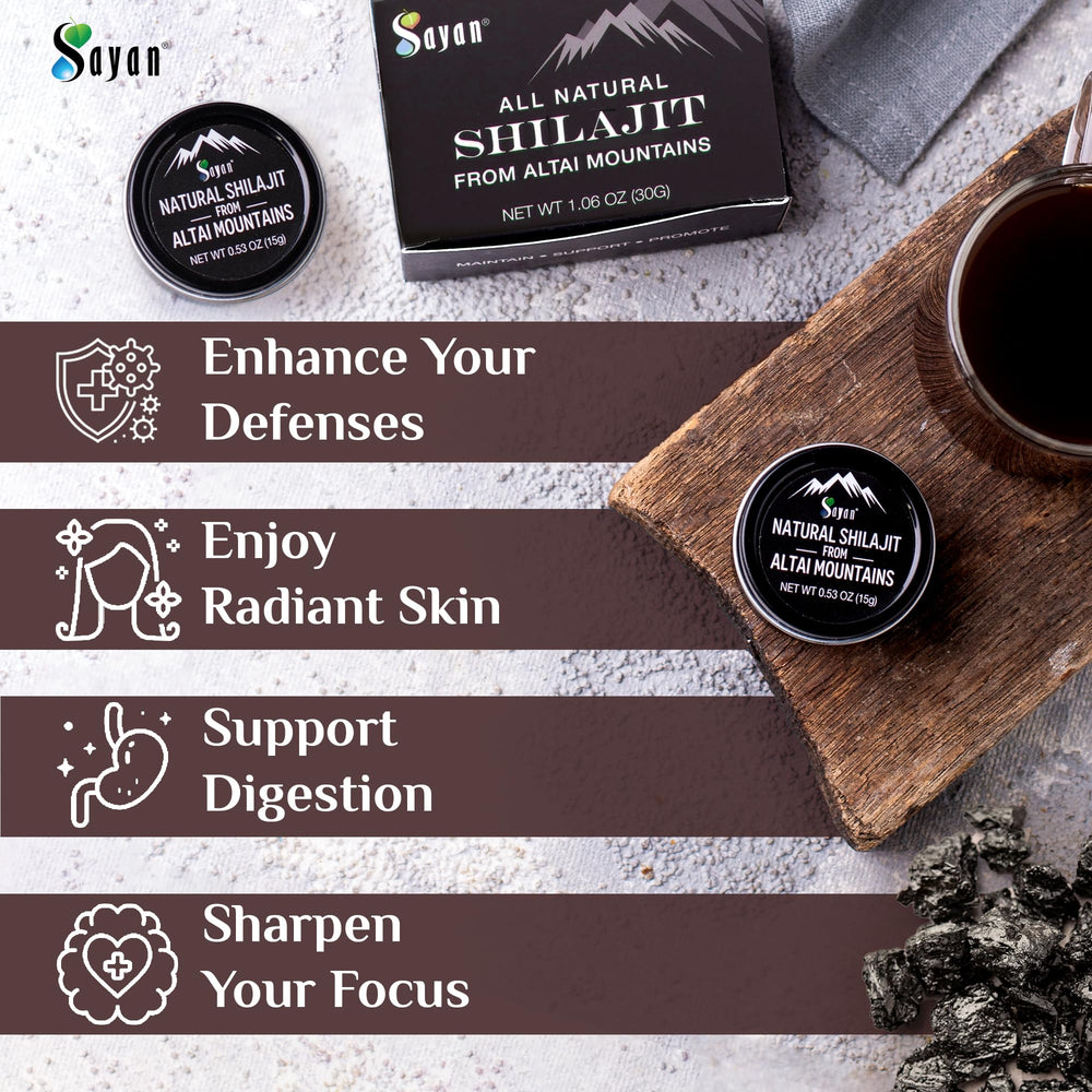 Sayan Shilajit label may support immune vitality