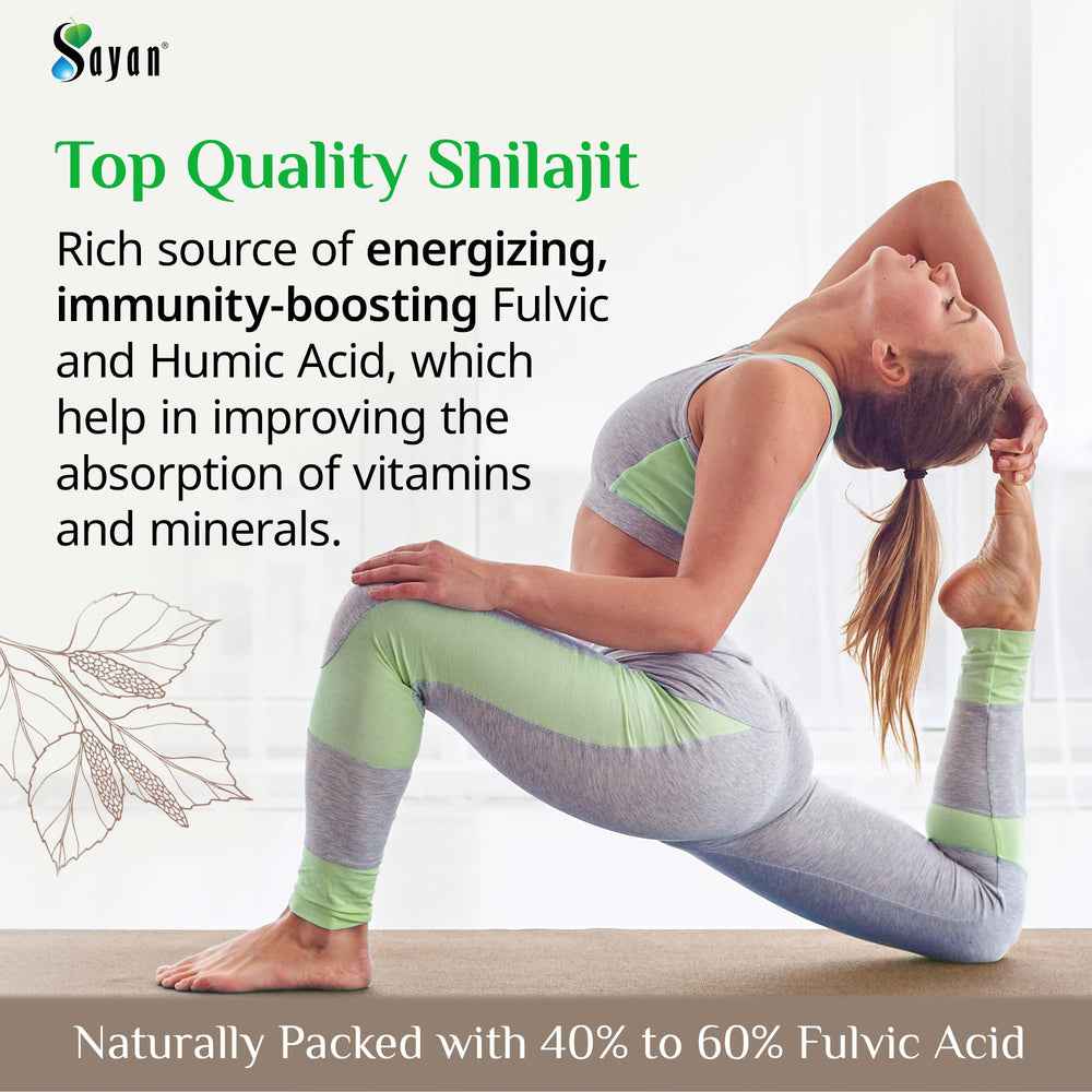 Sayan Pure Shilajit Resin amber jar communicates premium vitality