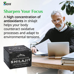 Sayan Pure Shilajit Resin drops on tongue for quick consumption