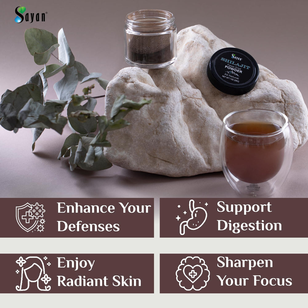 Sayan Shilajit packaging sleeve—compact storage for travel