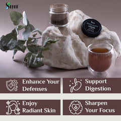 Sayan Shilajit packaging sleeve—compact storage for travel