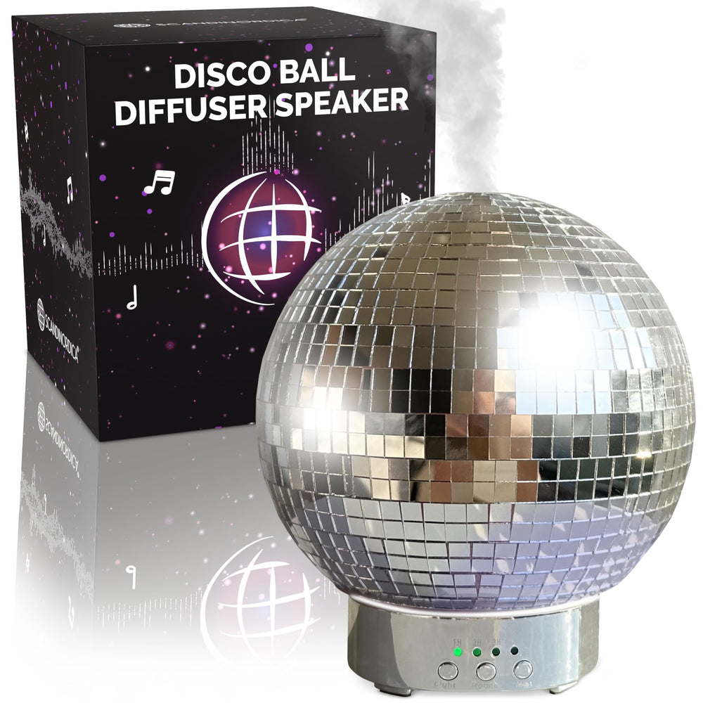 SCANDINORDICA Disco Ball Diffuser 300ml releasing calming mist for cozy bedroom ambiance