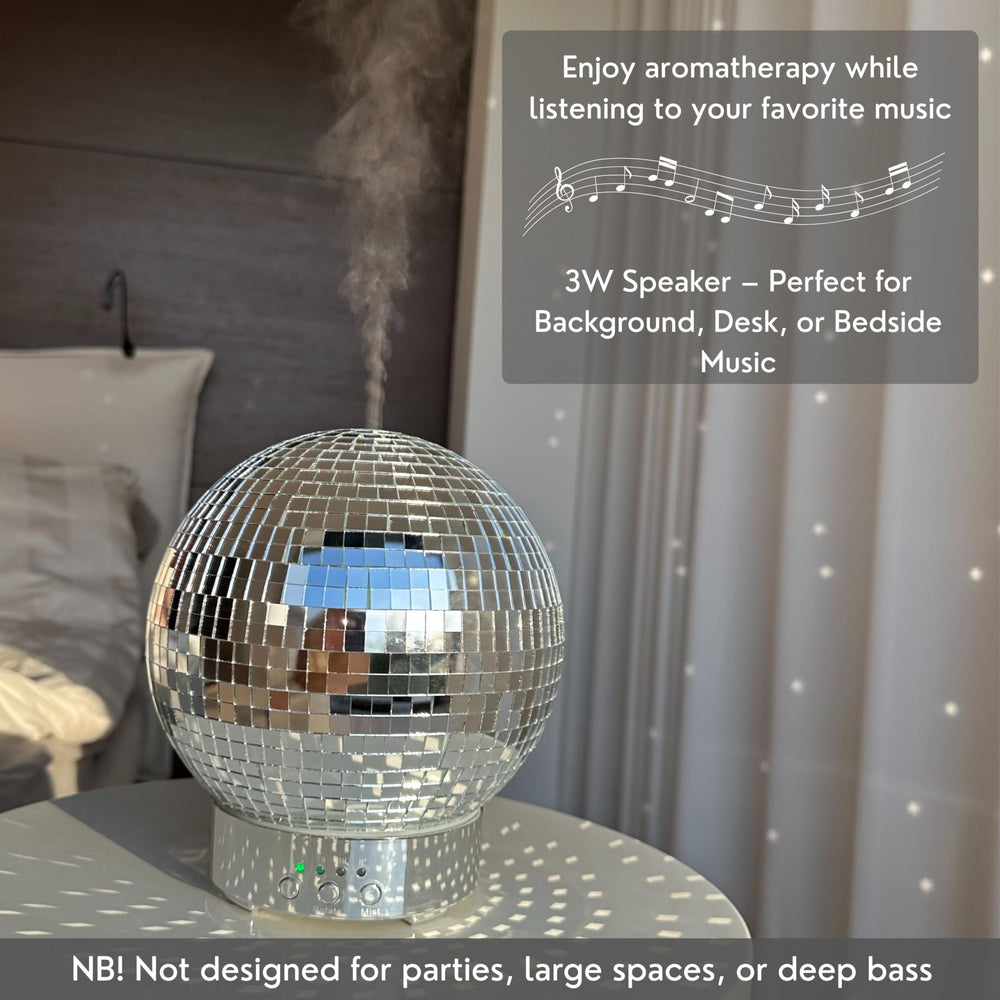 SCANDINORDICA Rotating LED disco ball adds bright color effects to living rooms