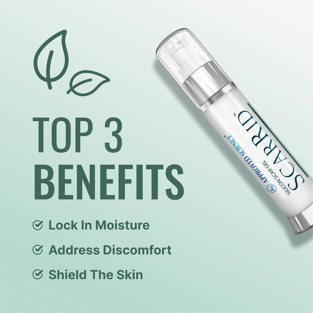 Scarrid gel and cream pair shown for a convenient two-step routine.