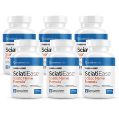 SciatiEase bottle front view highlighting sciatic nerve support.