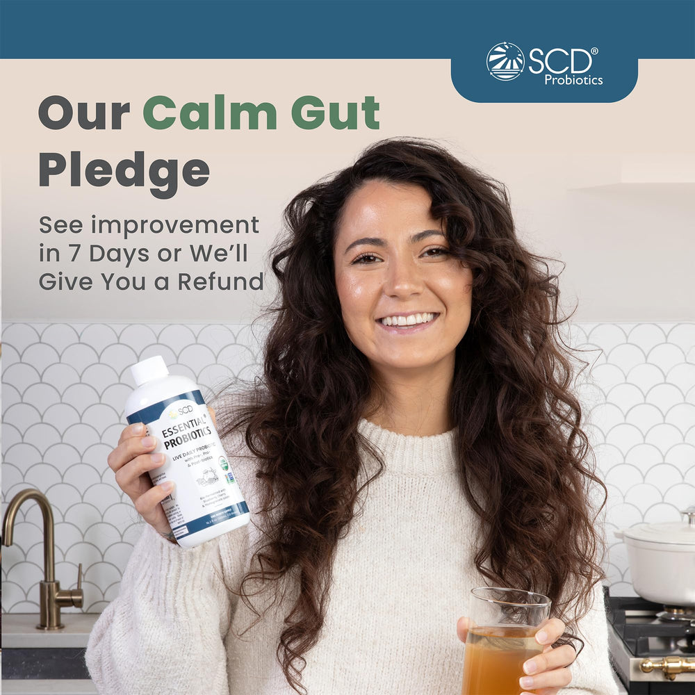 SCD Probiotics family-use image shows shared daily gut support for all ages.