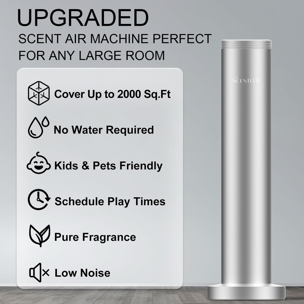 SCENTEER diffuser metal body close-up shows durable, high-temp resistant build