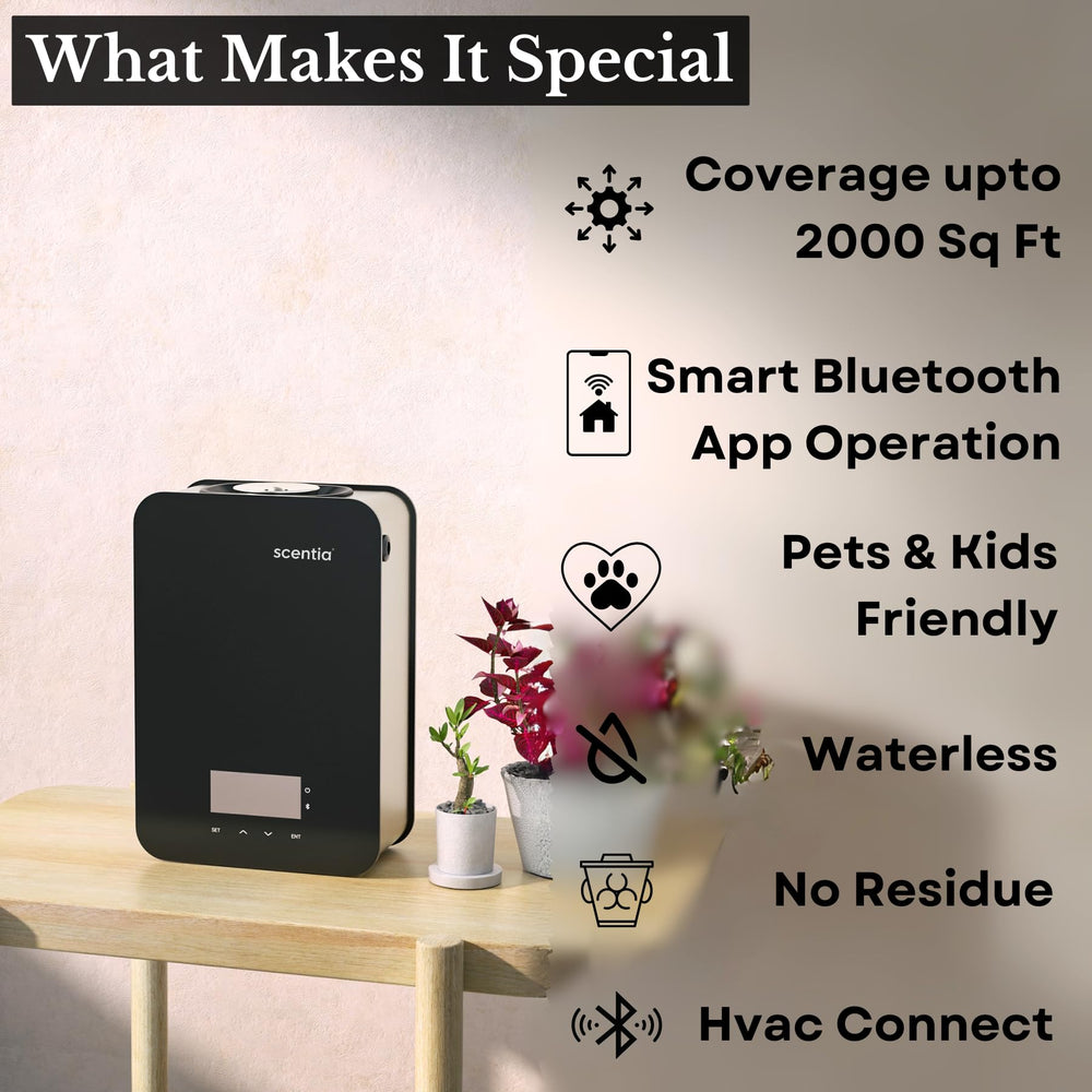 Scentia CASA SC 2000 black app control interface for smart scheduling