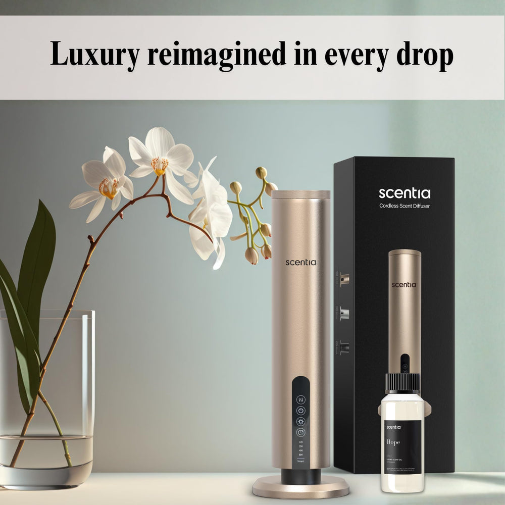 Scentia Hope room diffusion scene shows long-lasting aroma