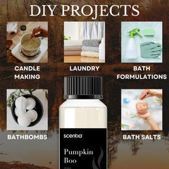 Scentia Pumpkin Boo room scene highlights seasonal decor paired with inviting scent.