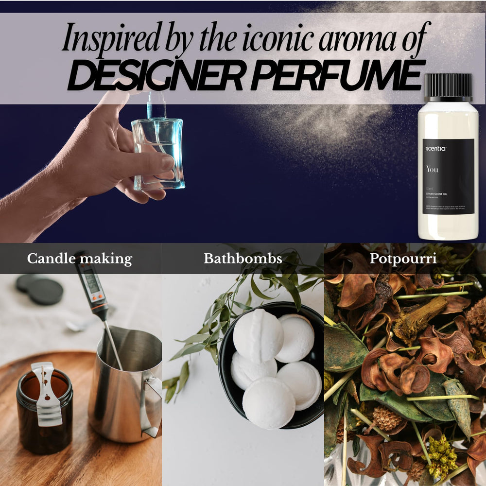 Scentia You diffuser oil highlights citrus top notes for freshness.
