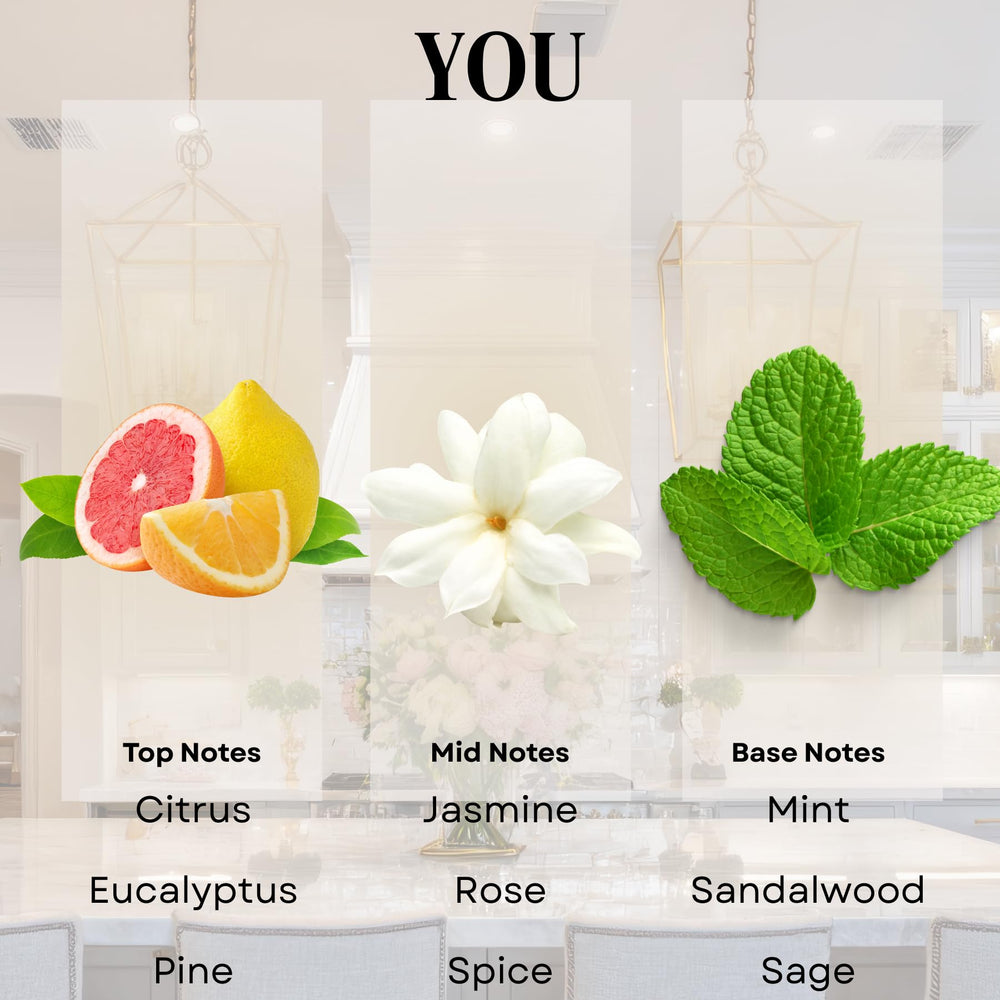Scentia You diffuser oil showcases jasmine and rose in the heart.