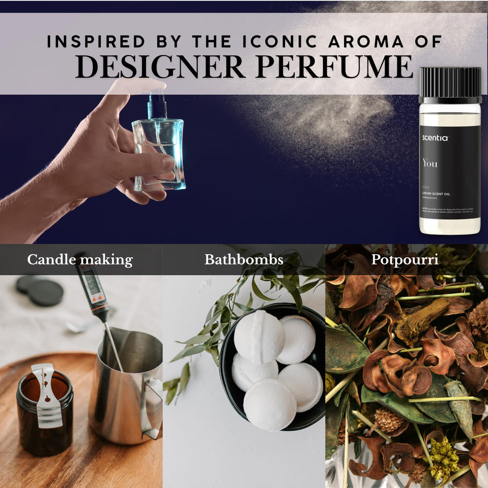 Scentia You fragrance oil bottle front promotes uplifting home ambiance