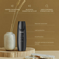 Scentify Plug-in Diffuser V2 app control screen enables Bluetooth customization.