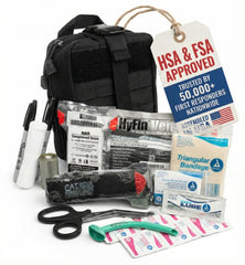 Scherber Premium IFAK Kit front view with rugged MOLLE pouch for ready access.