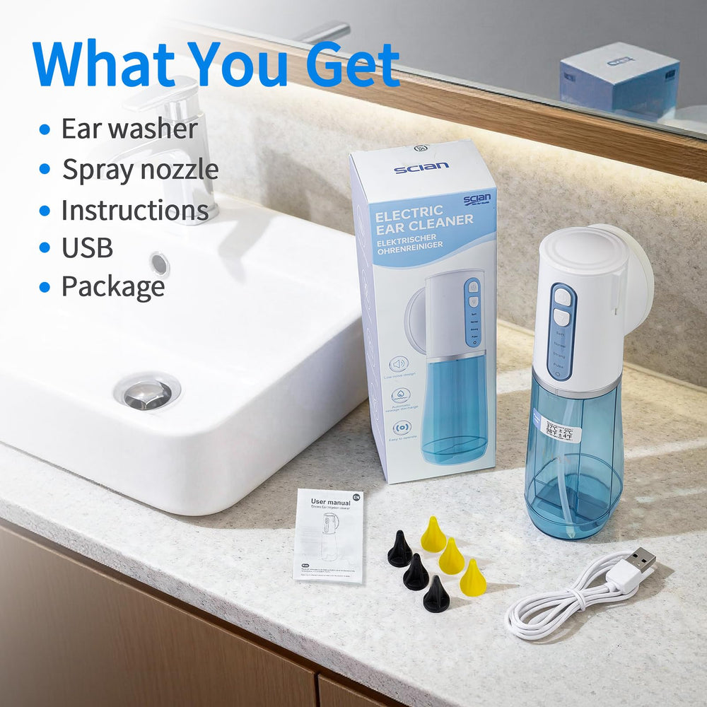 Scian-shower-safe-ear-cleaning view demonstrates water-friendly ear care in the shower.