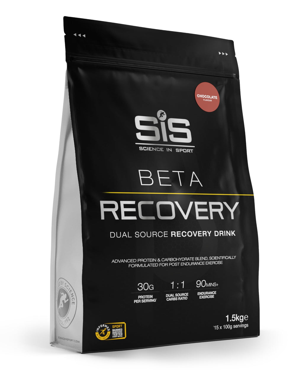 Science in Sport BETA Recovery bottle pour supports quick energy replenishment after training.