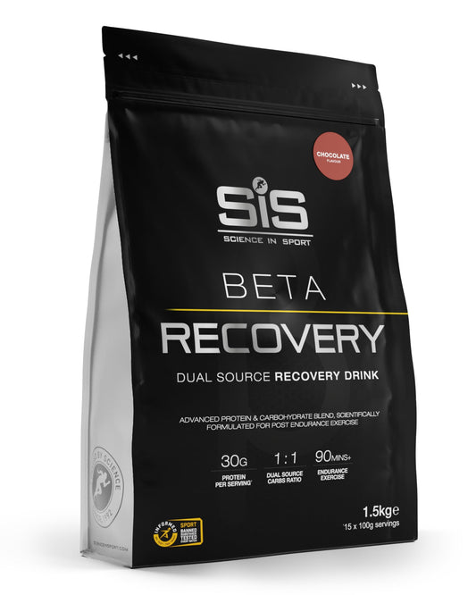 Science in Sport BETA Recovery bottle pour supports quick energy replenishment after training.