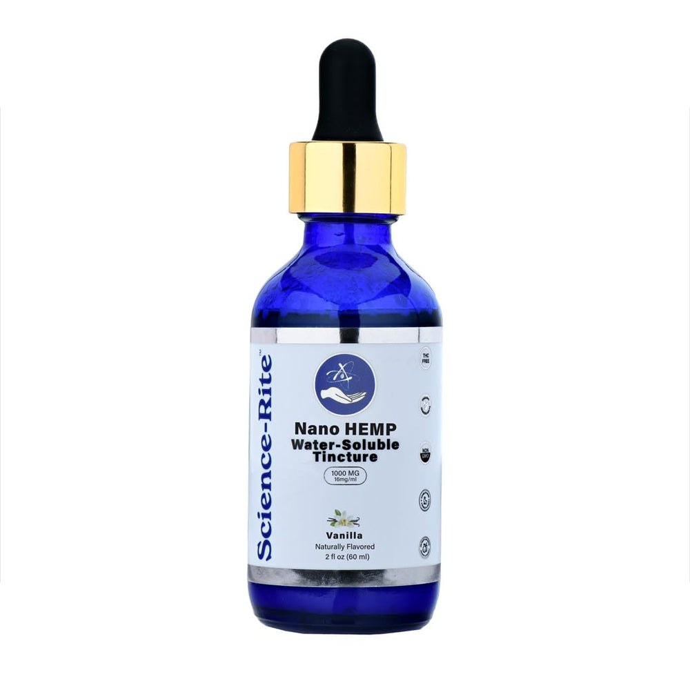 Science-Rite Nano Hemp dropper ready for quick, measured dosing.