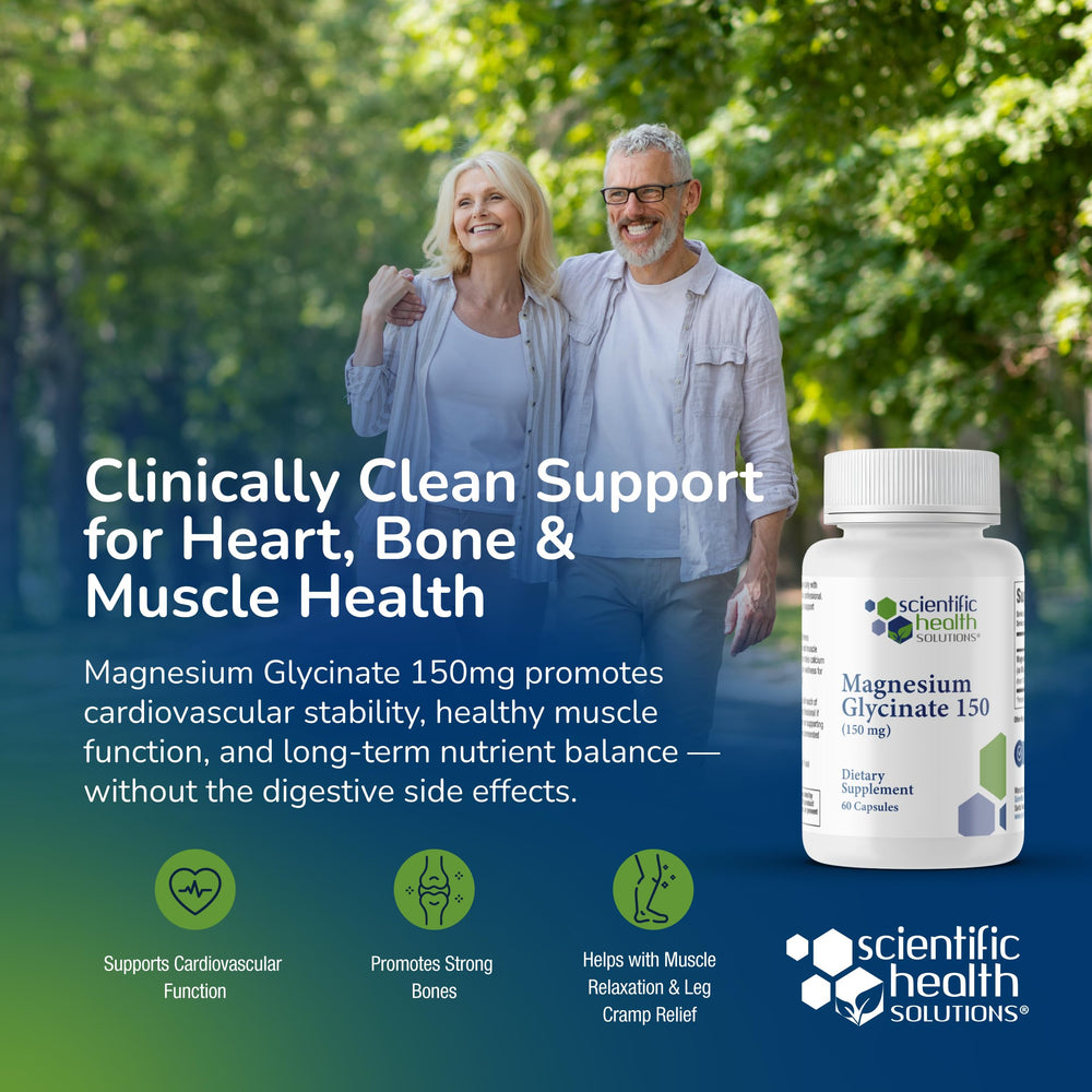 Scientific Health Solutions capsules closeup emphasizes gentle, non-laxative absorption for sensitive digestion