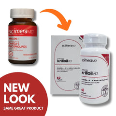 ScimeraMD KrillOilMD softgels close up highlighting omega-3 capsules for daily use