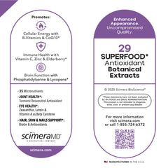ScimeraMD Multivitamin capsules in hand for easy daily intake