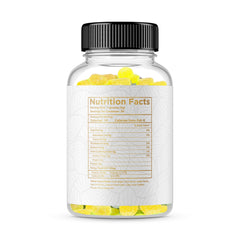 Scion Organics Hemp Gummies label close-up showing natural raspberry flavor and joint comfort