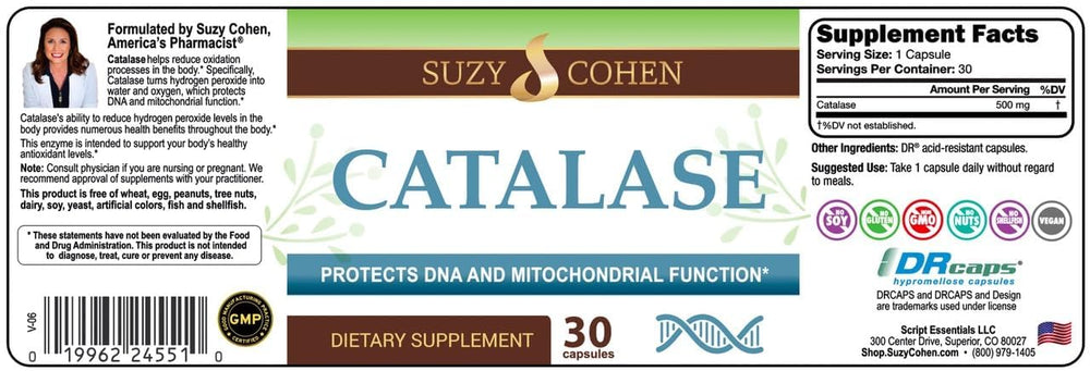 Product scene showing Script Essentials Catalase used as part of a morning routine.