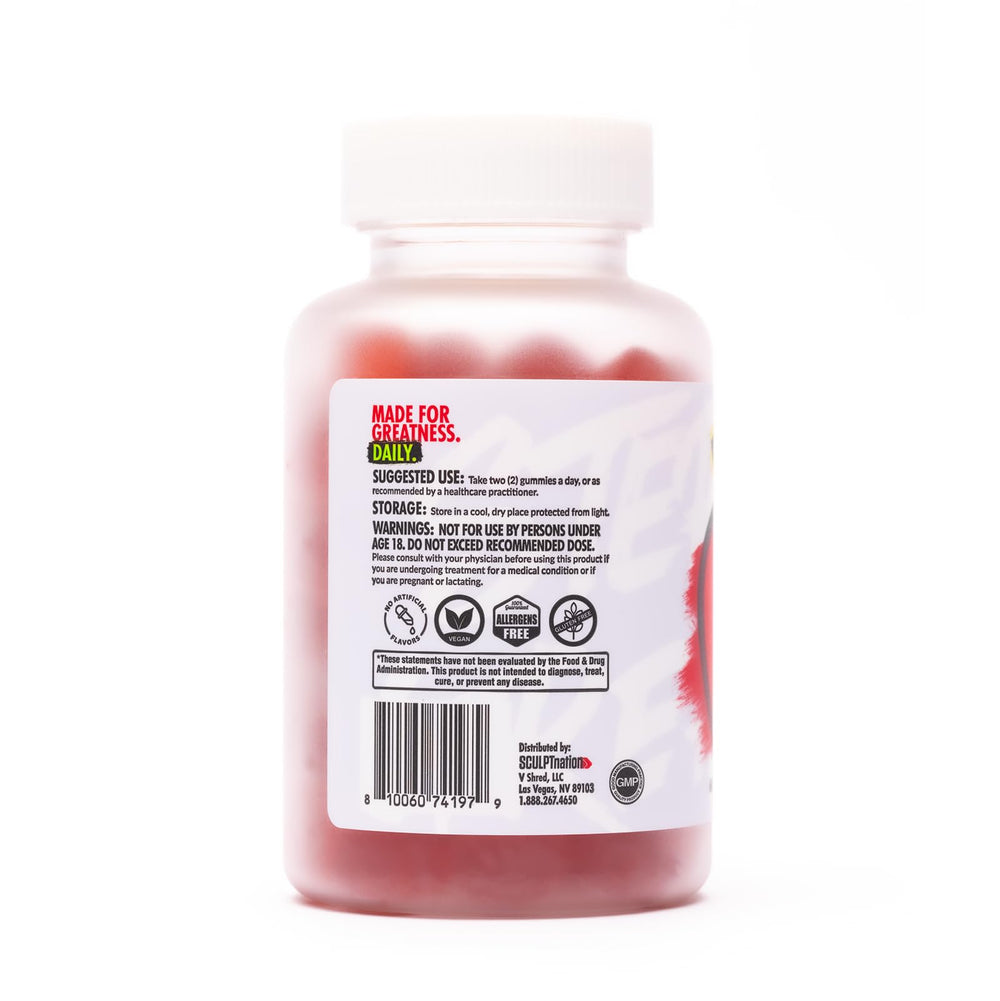 Travel-ready ACV gummies by Sculpt Nation for easy, calorie-conscious snacking.