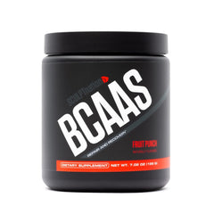 Sculpt Nation BCAA Powder Fruit Punch tub ready for quick mix before workouts.