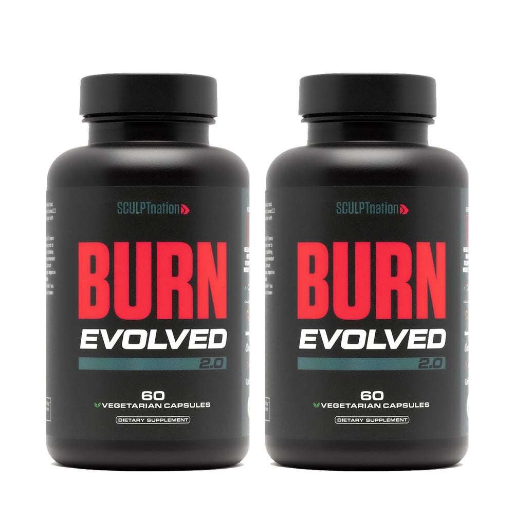 Sculpt Nation bottle with capsules signaling all-day metabolism support.