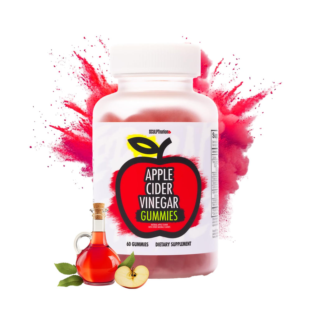 Sculpt Nation by V Shred ACV gummies bottle for on-the-go metabolism support.