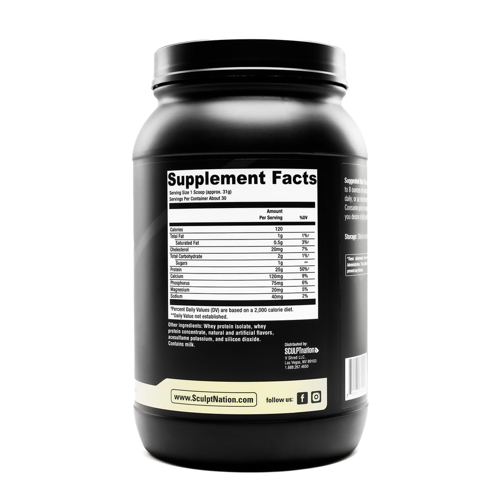 Sculpt Nation Vanilla protein in shaker ready to mix for post-workout use